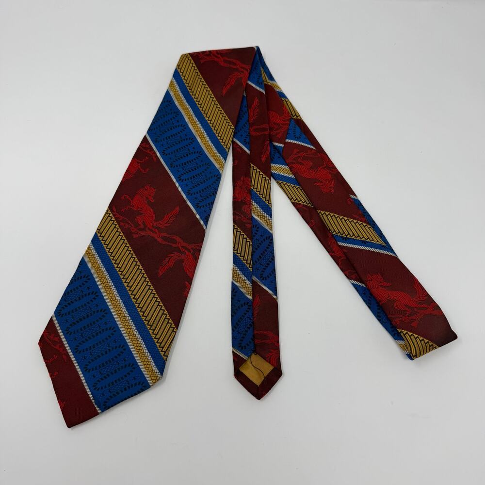 Vintage Golden Clasp Prince Consort Pegasus Novelty Tie